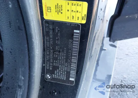 2010 BMW X3 xDrive30I из США, поврежденный, VIN WBXPC9C4XAWJ35058